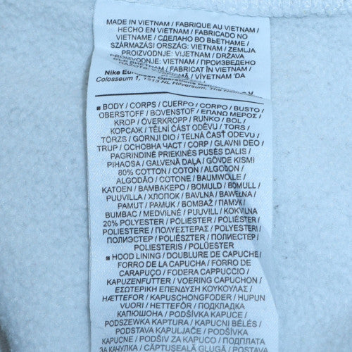 Nike Men's White Small Pullover Hoodie with Logo