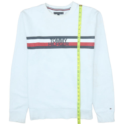 Tommy Hilfiger Men's White XXL Crew Neck Pullover Sweatshirt