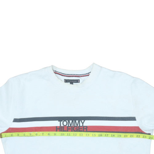 Tommy Hilfiger Men's White XXL Crew Neck Pullover Sweatshirt