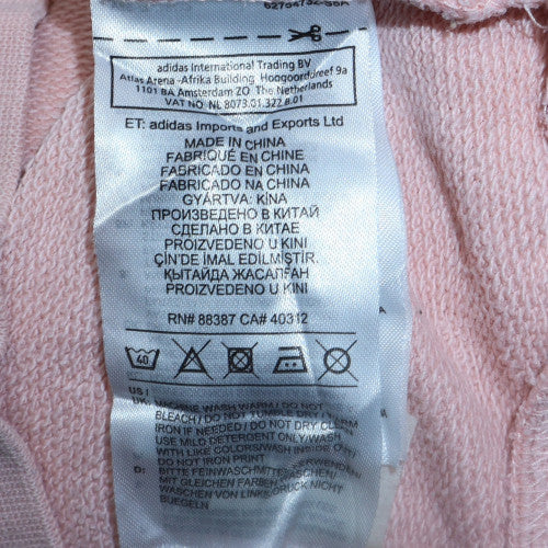 Adidas Women Pink Pullover Sweatshirt Size L Crew Neck Logo Casual