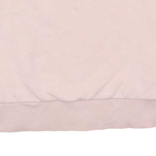 Adidas Women Pink Pullover Sweatshirt Size L Crew Neck Logo Casual