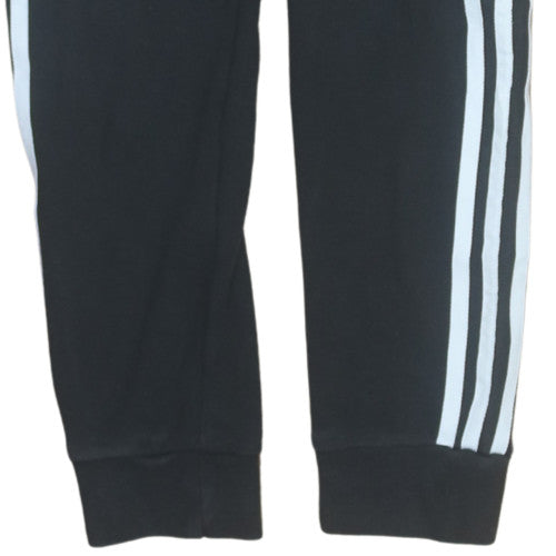 Adidas Boys Black 12-13 Years Jogger Trousers with Side Stripes