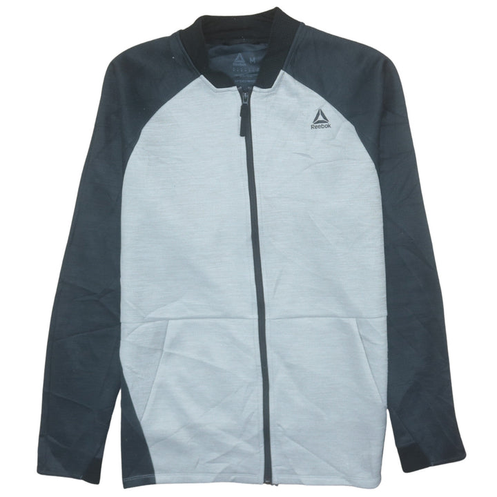 Reebok Men's Grey & Black Full Zip Sweatshirt Medium Speedwick Activewear