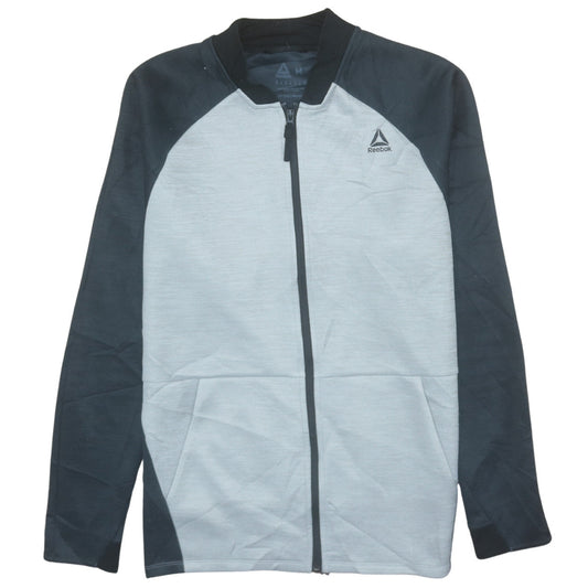 Reebok Men's Grey & Black Full Zip Sweatshirt Medium Speedwick Activewear
