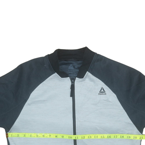 Reebok Men's Grey & Black Full Zip Sweatshirt Medium Speedwick Activewear