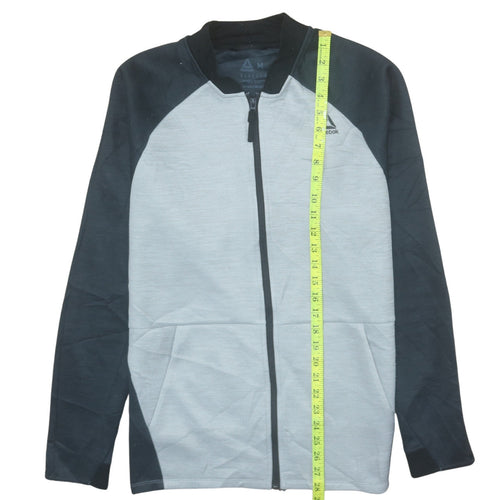 Reebok Men's Grey & Black Full Zip Sweatshirt Medium Speedwick Activewear