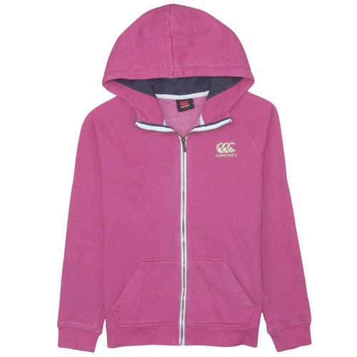 Canterbury Womens Pink Full Zip Hoodie Size 14 Cotton Blend