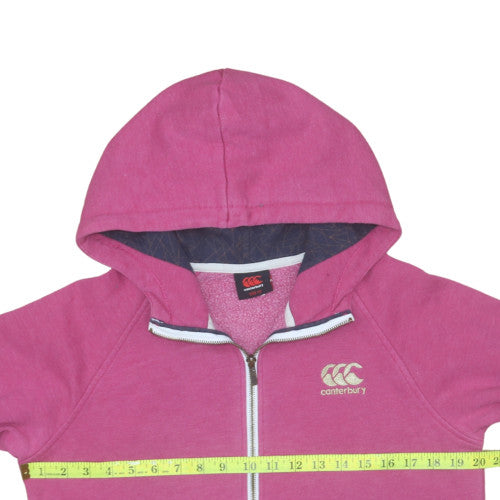 Canterbury Womens Pink Full Zip Hoodie Size 14 Cotton Blend