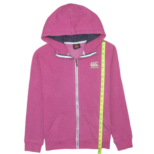 Canterbury Womens Pink Full Zip Hoodie Size 14 Cotton Blend