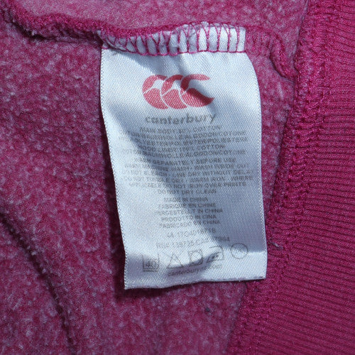 Canterbury Womens Pink Full Zip Hoodie Size 14 Cotton Blend