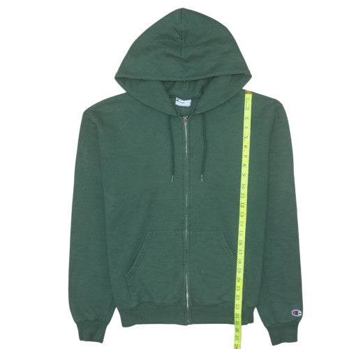 Champion Men's Green Full Zip Hoodie Size M Fleece Sweatshirt