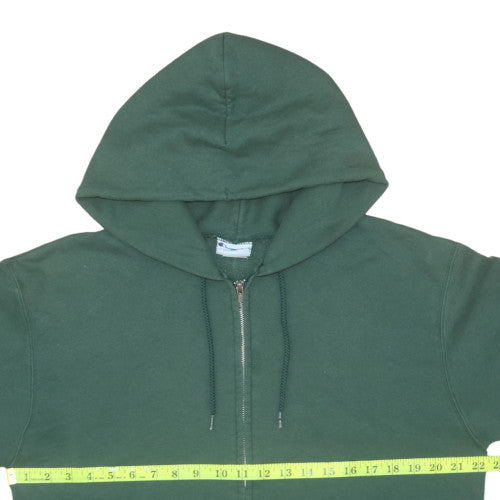 Champion Men's Green Full Zip Hoodie Size M Fleece Sweatshirt
