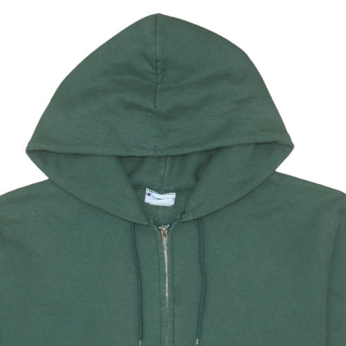 Champion Men's Green Full Zip Hoodie Size M Fleece Sweatshirt