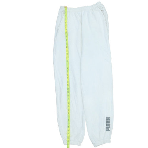 Puma Men's White XS Jogger Trousers Lightweight French Terry