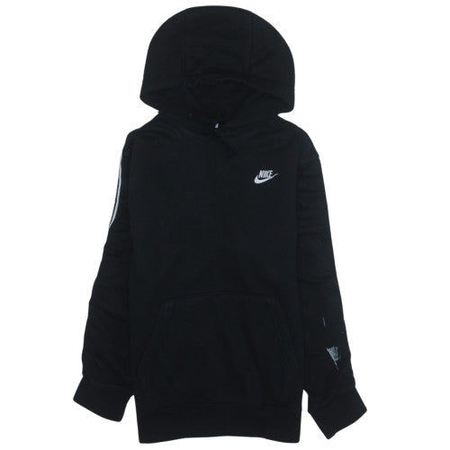 Nike Teens Black XS Pullover Hoodie with Logo Sleeve Trim