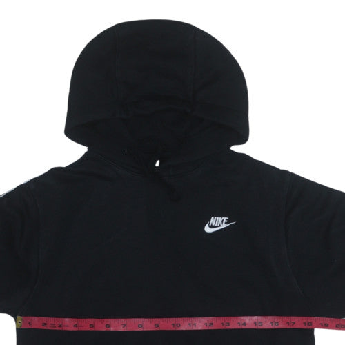 Nike Teens Black XS Pullover Hoodie with Logo Sleeve Trim