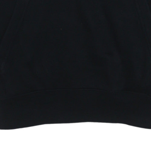 Nike Teens Black XS Pullover Hoodie with Logo Sleeve Trim