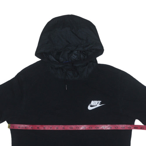 Nike Men's Black Pullover Hoodie Medium Logo Graphic Sweatshirt