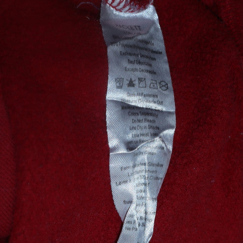 Hackett Men Red Full Zip Sweatshirt XL Cotton Embroidered Logo