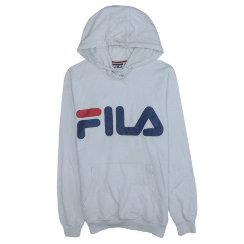 FILA Mens White XS Pullover Hoodie Logo Graphic Fleece