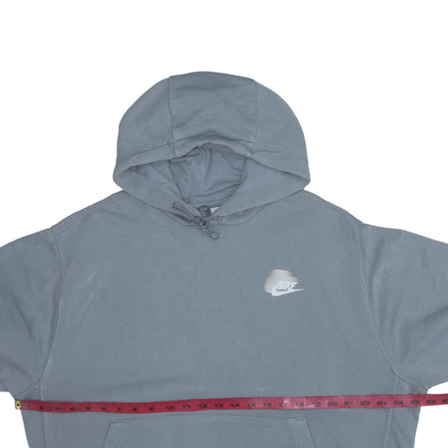 Nike Men's Grey Pullover Hoodie L Logo Graphic Sportswear