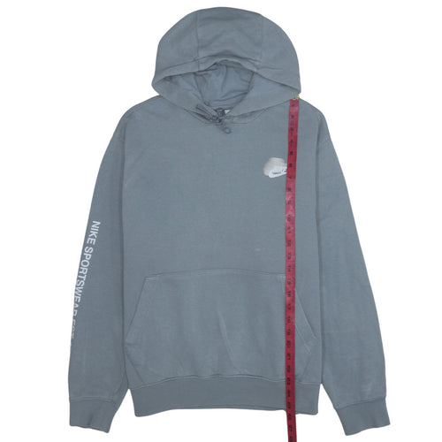 Nike Men's Grey Pullover Hoodie L Logo Graphic Sportswear