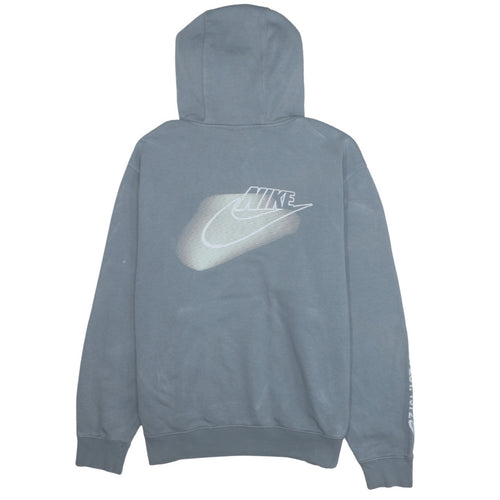 Nike Men's Grey Pullover Hoodie L Logo Graphic Sportswear
