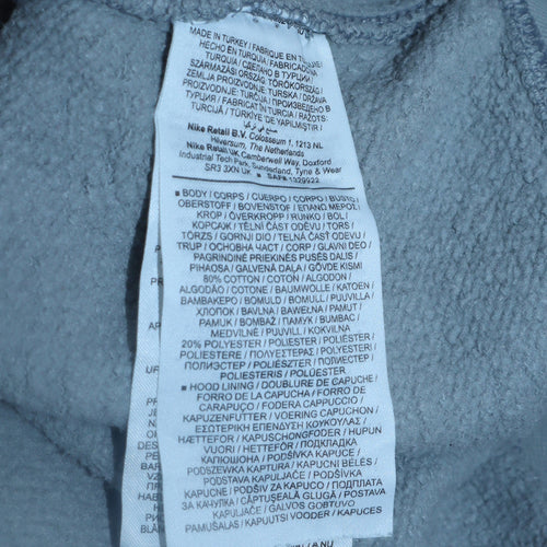 Nike Men's Grey Pullover Hoodie L Logo Graphic Sportswear