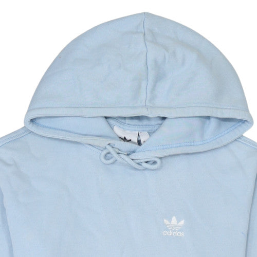 Adidas Mens Blue XS Pullover Hoodie with Logo Pocket Casual