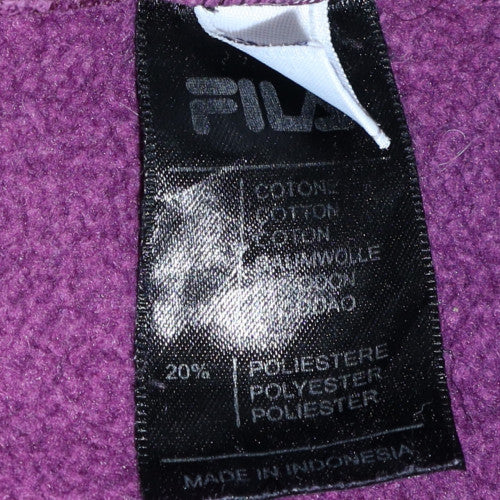 FILA Men's Purple Crew Neck Logo Sweatshirt Size M Regular Fit