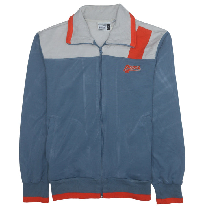 Puma Men's Blue Full Zip Retro Sports Sweatshirt Size L