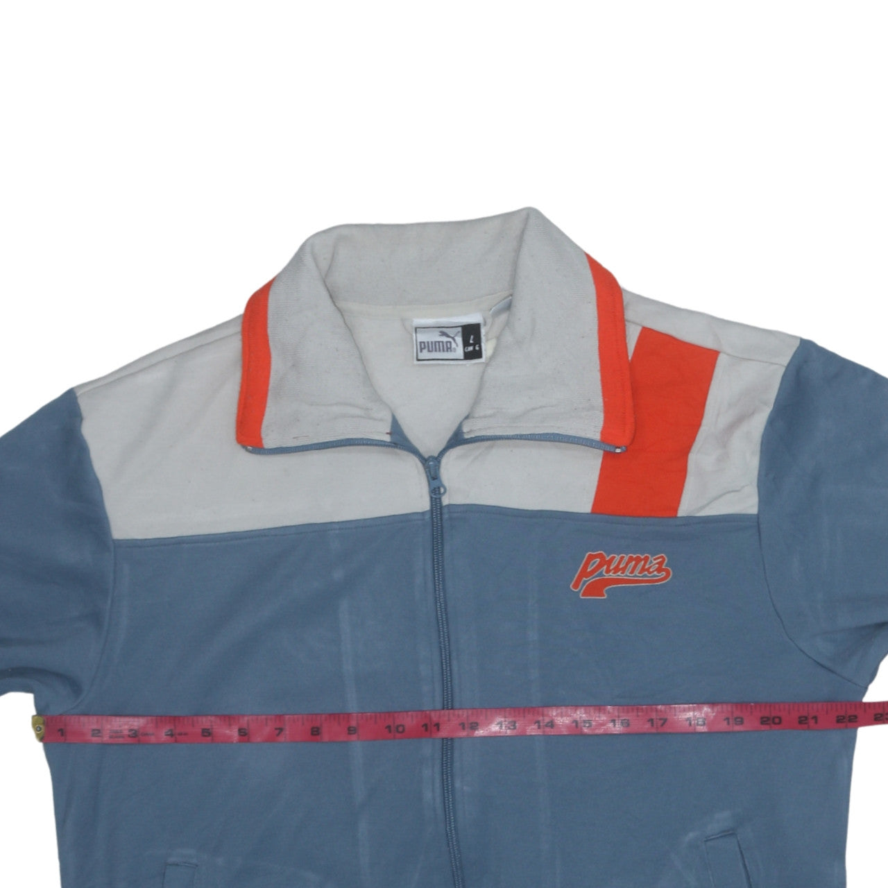 Puma Men's Blue Full Zip Retro Sports Sweatshirt Size L