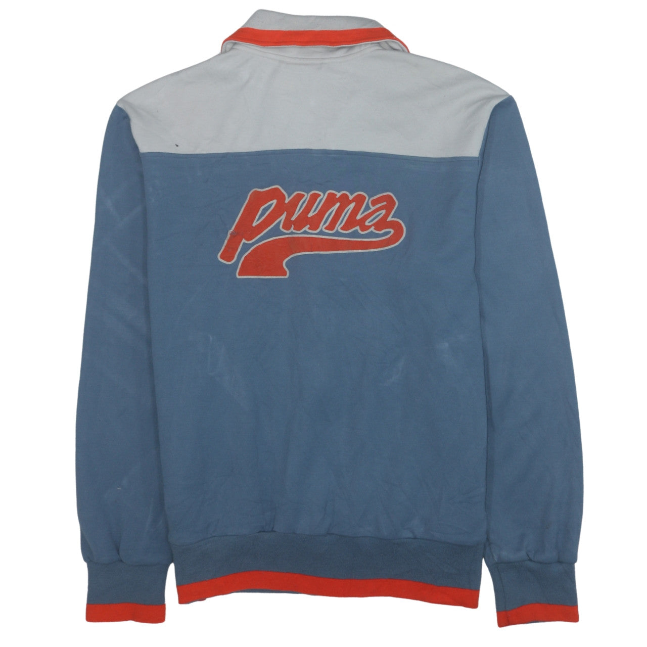 Puma Men's Blue Full Zip Retro Sports Sweatshirt Size L