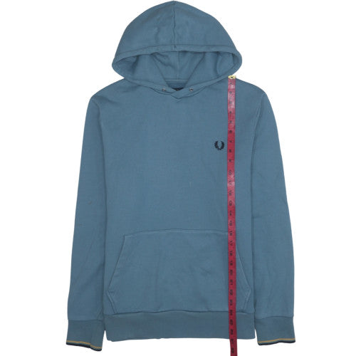 Fred Perry Men's Blue Pullover Hoodie L Regular Fit Cotton