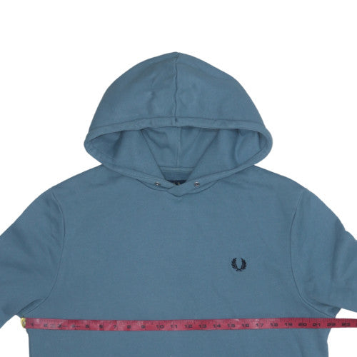 Fred Perry Men's Blue Pullover Hoodie L Regular Fit Cotton