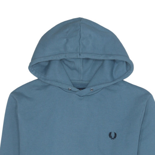 Fred Perry Men's Blue Pullover Hoodie L Regular Fit Cotton