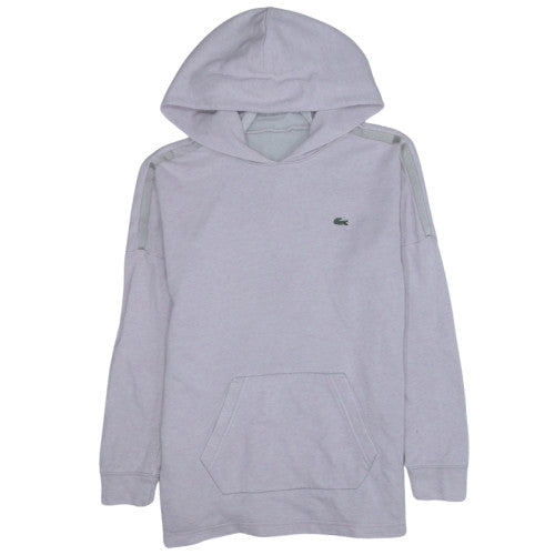 Lacoste Men's Grey Cotton Pullover Hoodie M Regular Fit