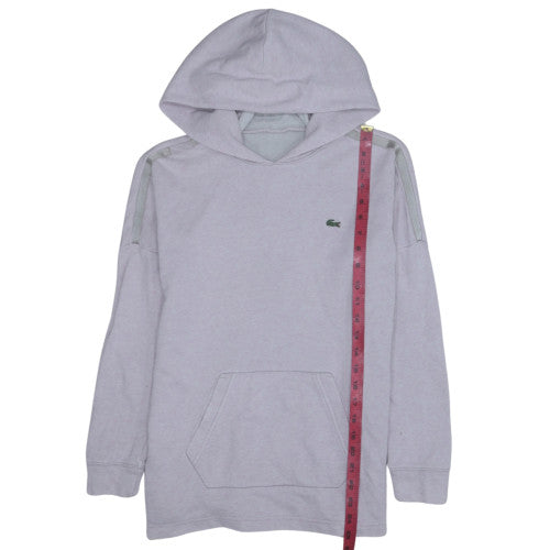 Lacoste Men's Grey Cotton Pullover Hoodie M Regular Fit