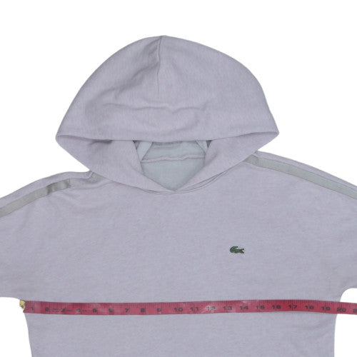 Lacoste Men's Grey Cotton Pullover Hoodie M Regular Fit