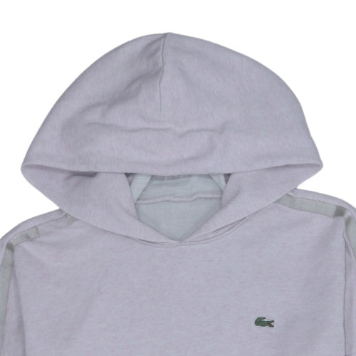 Lacoste Men's Grey Cotton Pullover Hoodie M Regular Fit