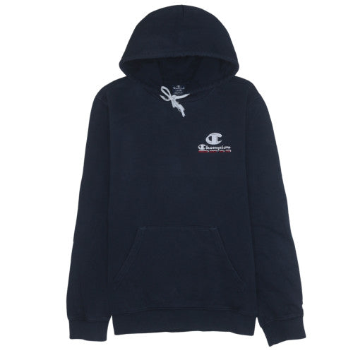 Champion Men's Blue Pullover Hoodie Large Fleece Logo Sportswear