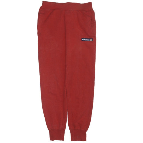 Ellesse Womens Red Jogger Sweatpants Fleece Medium Regular Fit