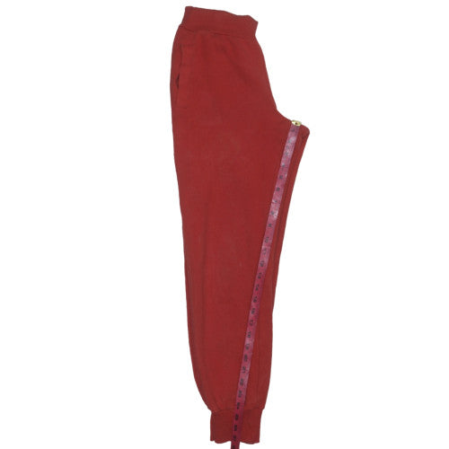 Ellesse Womens Red Jogger Sweatpants Fleece Medium Regular Fit