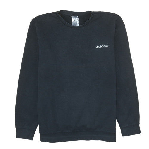 Adidas Men's Black L Pullover Crew Neck Fleece Sweatshirt