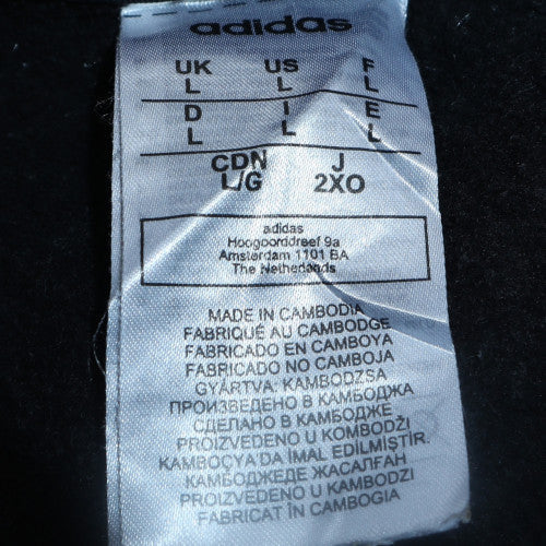 Adidas Men's Black L Pullover Crew Neck Fleece Sweatshirt