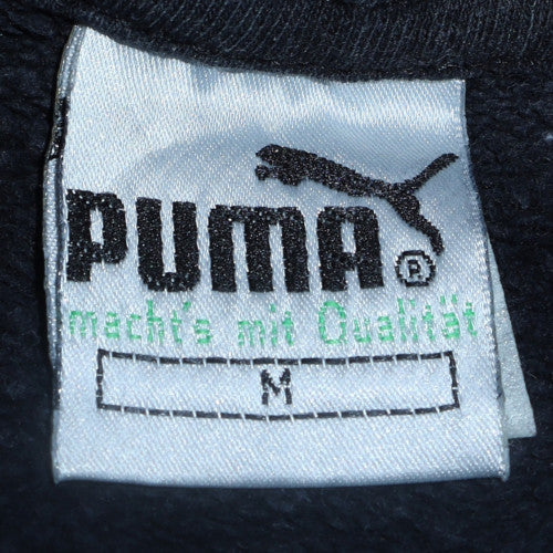 Puma Men’s Black Pullover Fleece Sweatshirt M Vintage Logo Crew