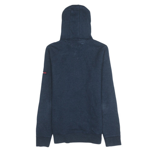 Tommy Jeans Men's Blue Small 1/4 Zip Pullover Hoodie