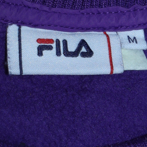 Fila Men's Purple Crew Neck Fleece Sweatshirt M Logo Casual