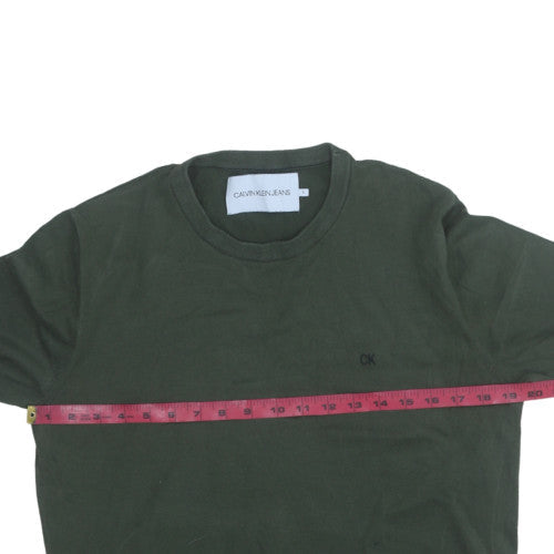 Calvin Klein Jeans Men's Green Small Pullover Sweatshirt