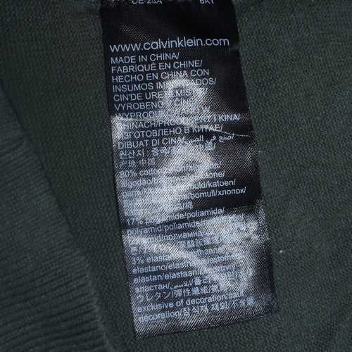 Calvin Klein Jeans Men's Green Small Pullover Sweatshirt